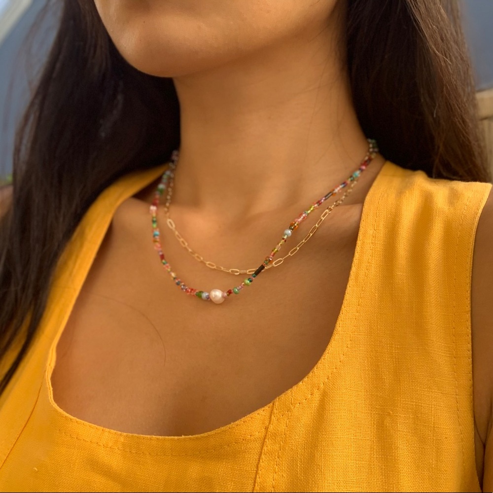 Light  necklace / handmade